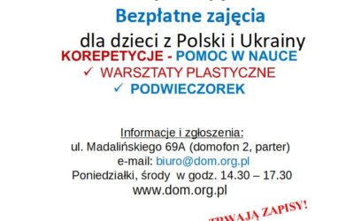 Korepetycje dla dzieci z Ukrainy